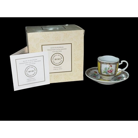 1985 Avon Tradition Cup and Saucer Collection Germany Circa 1700 - Picture 2 of 13